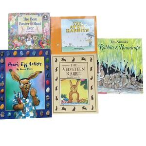 Bunny Book Theme Children Lot of 5 includes Vintage Velveteen Rabbit Easter READ
